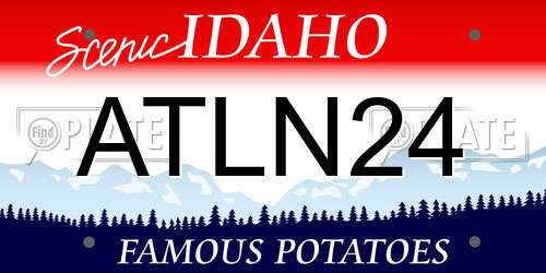 ATLN24 Idaho License Plate