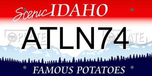 ATLN74 Idaho License Plate