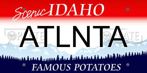 ATLNTA Idaho License Plate