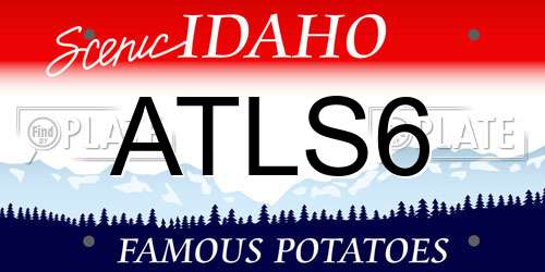 ATLS6 Idaho License Plate