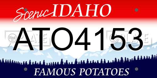 ATO4153 Idaho License Plate