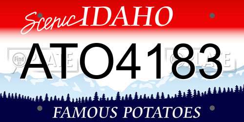 ATO4183 Idaho License Plate