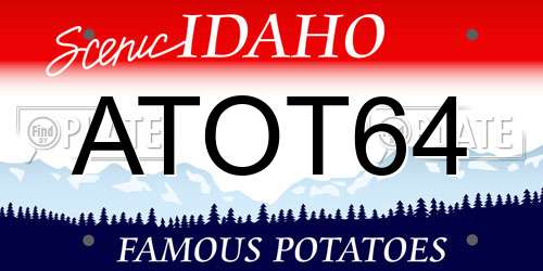 ATOT64 Idaho License Plate