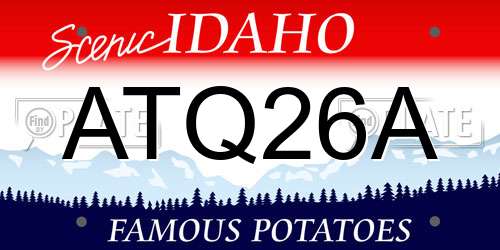ATQ26A Idaho License Plate