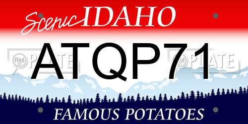 ATQP71 Idaho License Plate