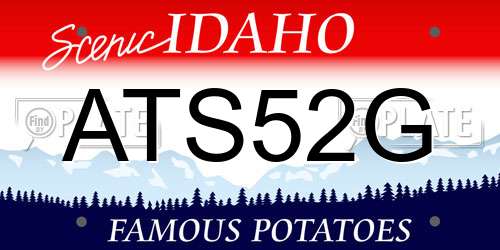 ATS52G Idaho License Plate