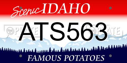 ATS563 Idaho License Plate
