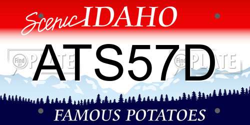 ATS57D Idaho License Plate