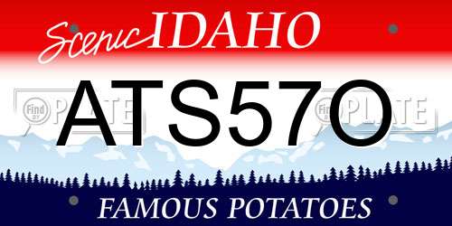 ATS57O Idaho License Plate