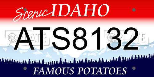 ATS8132 Idaho License Plate