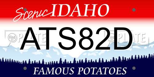 ATS82D Idaho License Plate