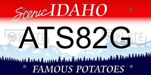 ATS82G Idaho License Plate