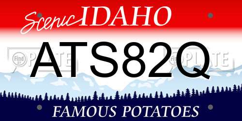 ATS82Q Idaho License Plate