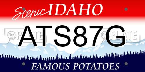 ATS87G Idaho License Plate