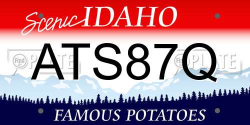 ATS87Q Idaho License Plate