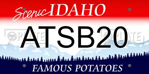 ATSB20 Idaho License Plate