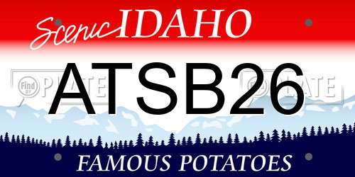 ATSB26 Idaho License Plate