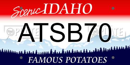 ATSB70 Idaho License Plate