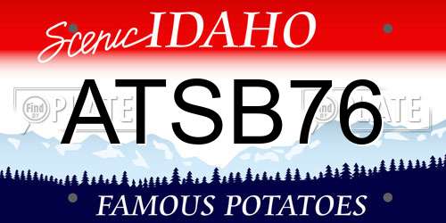 ATSB76 Idaho License Plate