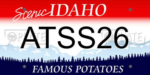 ATSS26 Idaho License Plate