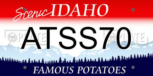ATSS70 Idaho License Plate