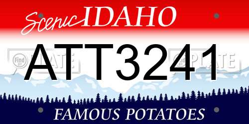 ATT3241 Idaho License Plate