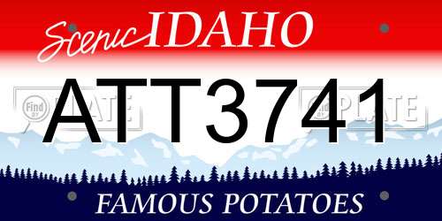 ATT3741 Idaho License Plate