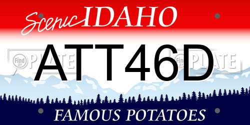 ATT46D Idaho License Plate