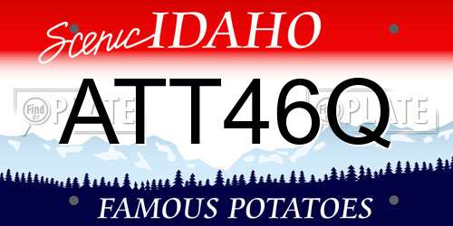 ATT46Q Idaho License Plate
