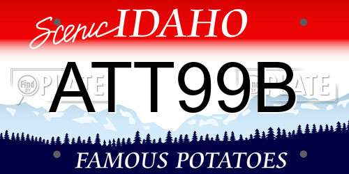 ATT99B Idaho License Plate