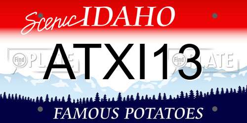 ATXI13 Idaho License Plate