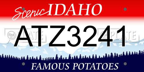 ATZ3241 Idaho License Plate