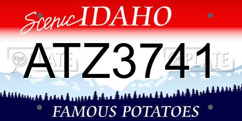 ATZ3741 Idaho License Plate