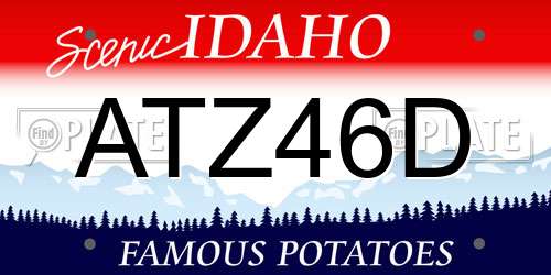ATZ46D Idaho License Plate