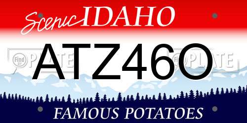 ATZ46O Idaho License Plate