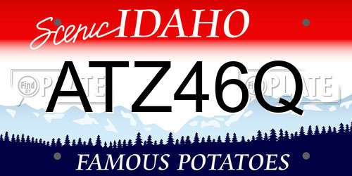 ATZ46Q Idaho License Plate