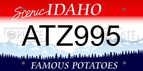 ATZ995 Idaho License Plate