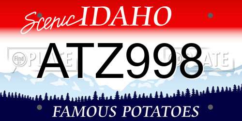 ATZ998 Idaho License Plate