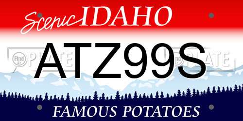 ATZ99S Idaho License Plate