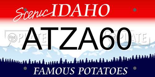 ATZA60 Idaho License Plate