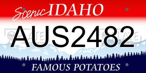 AUS2482 Idaho License Plate