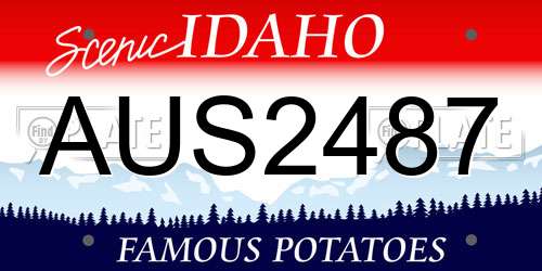 AUS2487 Idaho License Plate