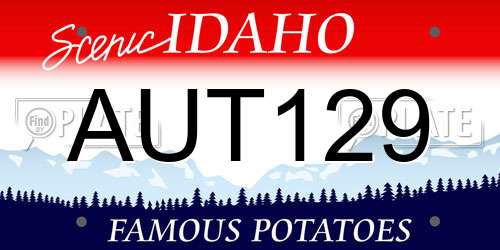 AUT129 Idaho License Plate
