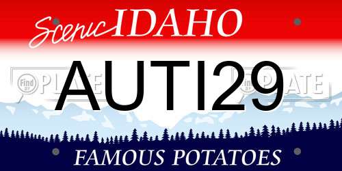 AUTI29 Idaho License Plate