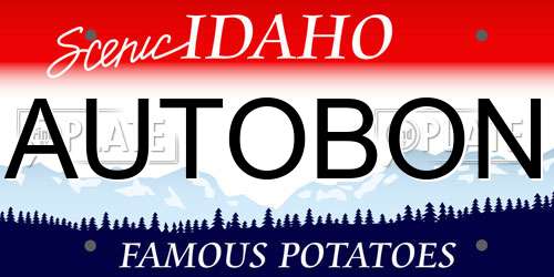 AUTOBON Idaho License Plate