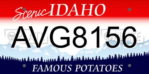 AVG8156 Idaho License Plate