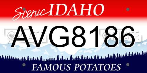 AVG8186 Idaho License Plate
