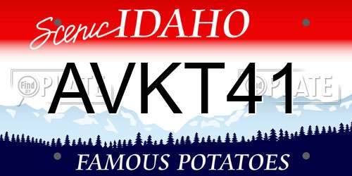 AVKT41 Idaho License Plate