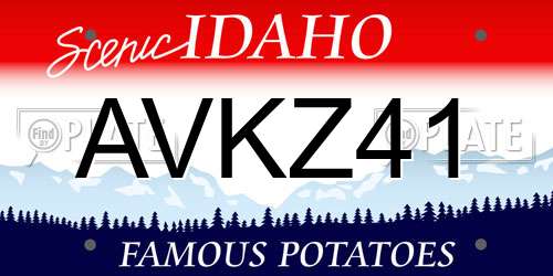 AVKZ41 Idaho License Plate