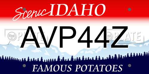 AVP44Z Idaho License Plate